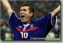 Playing for France. Zidane scores again! 