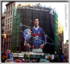 Zidane's Huge Poster in Madrid